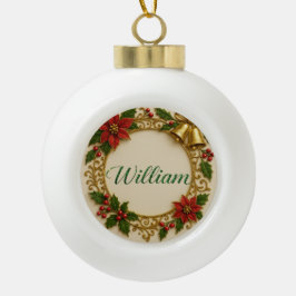 William Christmas Ornament  Personalized Gift Ball