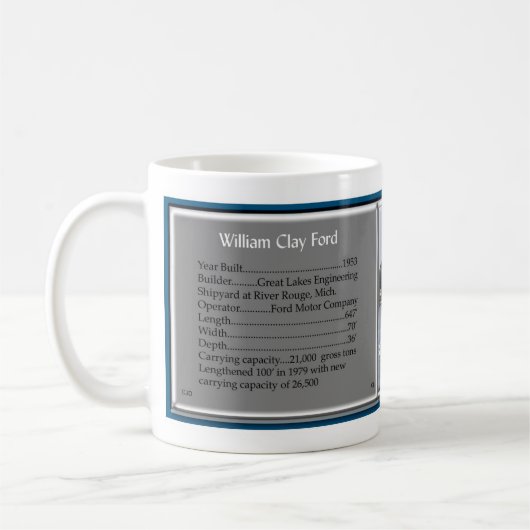 William Clay Ford Info Tasse (Links)