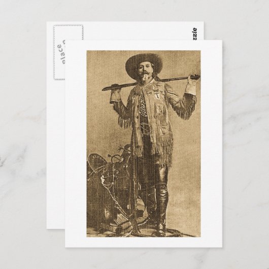 William Cody - Frontiersman (Sepia) Postkarte (Vorne/Hinten)