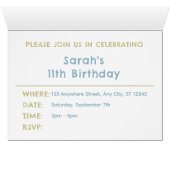 William Confetti Watercolor Dots Birthday Invite (Innenansicht Horizontal (Unten))