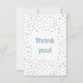 William Confetti Watercolor Dots Danke-Card Dankeskarte (Vorderseite)