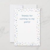 William Confetti Watercolor Dots Danke-Card Dankeskarte (Rückseite)