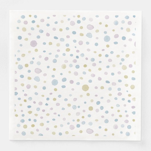 William Confetti Watercolor Dots Paper Napkin Serviette (Vorderseite)