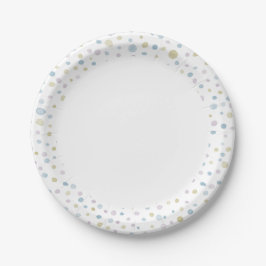 William Confetti Watercolor Dots Paper Plate Pappteller