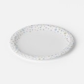 William Confetti Watercolor Dots Paper Plate Pappteller (Schrägansicht)