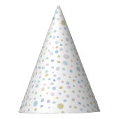 William Confetti Watercolor Dots Party Hat Partyhütchen (Vorderseite)