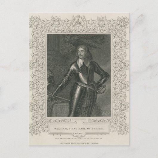 William Craven, 1. Earl of Craven Postkarte (Vorderseite)