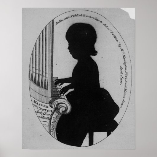 William Crotch spielt Orgel Poster (Vorne)