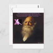 William Cullen Bryant Blume Gedicht Postkarte (Vorne/Hinten)