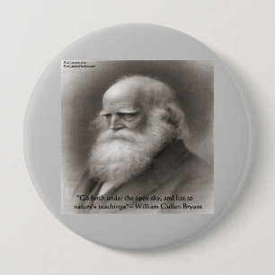William Cullen Bryant & Nature Zitat Button