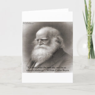 William Cullen Bryant & Nature Zitat Karte