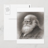 William Cullen Bryant & Nature Zitat Postkarte (Vorne/Hinten)