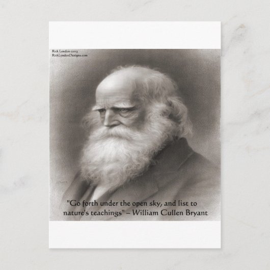 William Cullen Bryant & Nature Zitat Postkarte (Vorderseite)