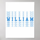 William Custom Boy Name Poster (Vorne)