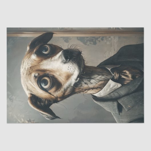 William - Dapper Dog - Decoupage - Seidenpapier (Vorderseite)