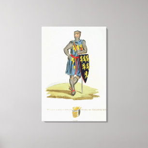 William de Longuespee, 3. Graf von Salisbury (d.12 Leinwanddruck