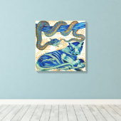 William De Morgan, die Tiger und die Schlange-Lein Leinwanddruck (Insitu (Holzboden))