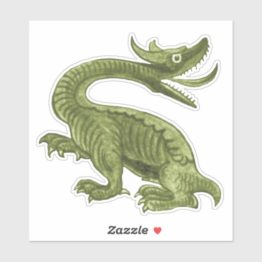 William De Morgan Dragon Vinyl Sticker (Blatt)