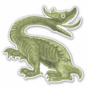 William De Morgan Dragon Vinyl Sticker (Vorderseite)