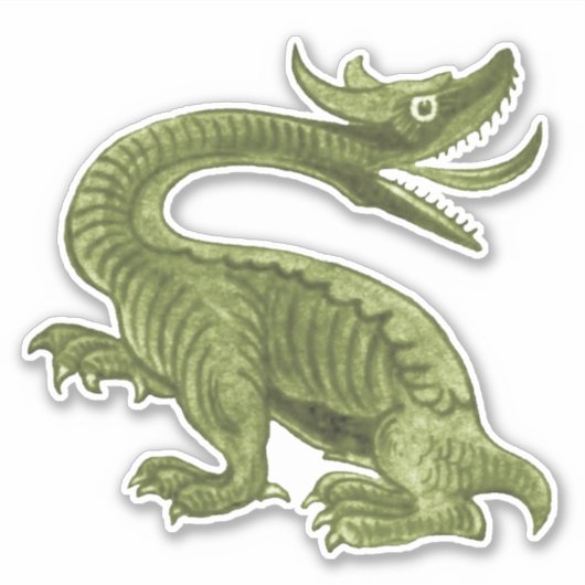 William De Morgan Dragon Vinyl Sticker (Vorderseite)