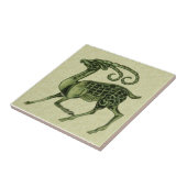 William De Morgan Green Antelope Repro Tile Fliese (Seite)