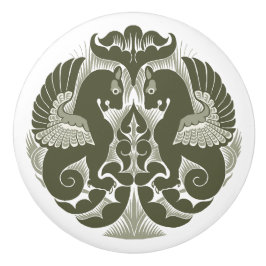 William De Morgan Green Griffins Keramikgriff Keramikknauf