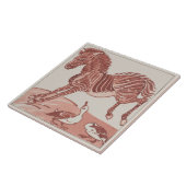 William De Morgan - Kicking Zebra Fliese (Seite)