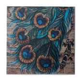 William De Morgan - Peacock - Titel 3 von 3 Fliese (Vorderseite)