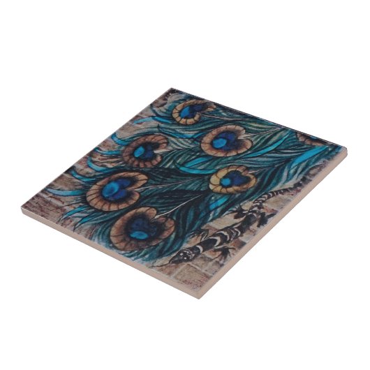 William De Morgan - Peacock - Titel 3 von 3 Fliese (Seite)