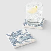 William De Morgan Rabbits Steinuntersetzer (Seitenansicht)