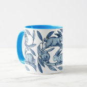 William De Morgan Rabbits Tasse (Vorderseite Links)