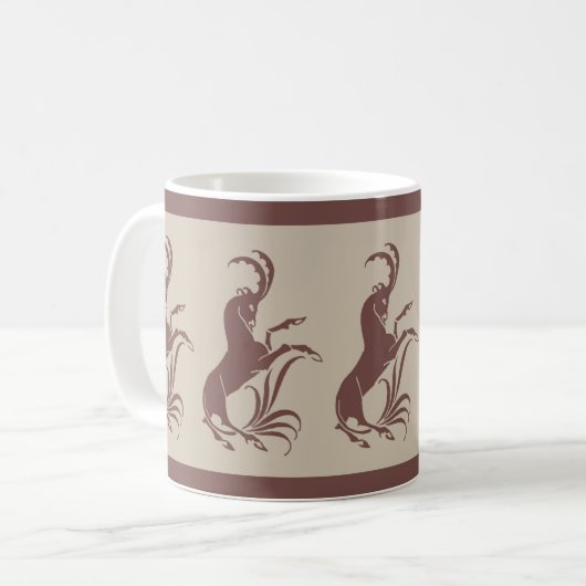 William De Morgans Antelope-Kaffee-Tasse Kaffeetasse (Vorderseite Links)