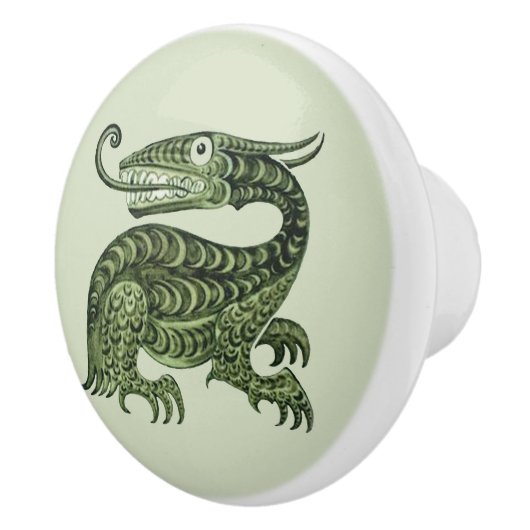 William De Morgan's Jabberwock Keramik Knob Keramikknauf (Rechts)
