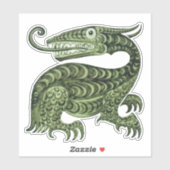 William De Morgan's Jabberwock Vinyl Sticker (Blatt)