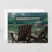 William DeMille Inspiration Zitat "Bite off" Postkarte (Vorne/Hinten)