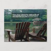 William DeMille Inspiration Zitat "Bite off" Postkarte (Vorderseite)