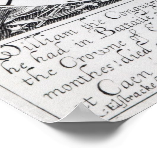 William der Eroberer, 1618 Poster (Ecke)