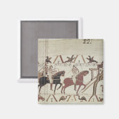 William der Eroberer kommt bei Bayeux an Magnet (Vorderseite/Rückseite)