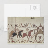 William der Eroberer kommt bei Bayeux an Postkarte (Vorne/Hinten)