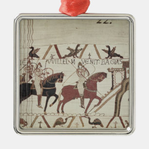William der Eroberer kommt in Bayeux an Ornament Aus Metall