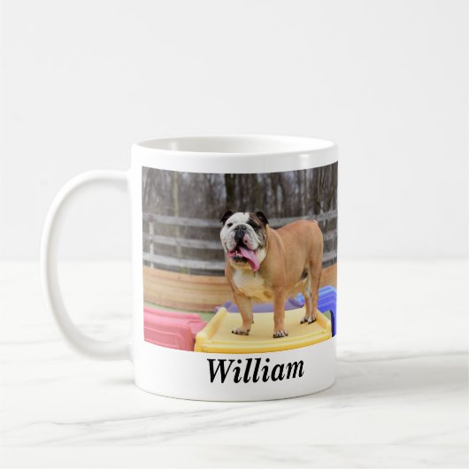 William die Bulldogge #2 Kaffeetasse (Links)