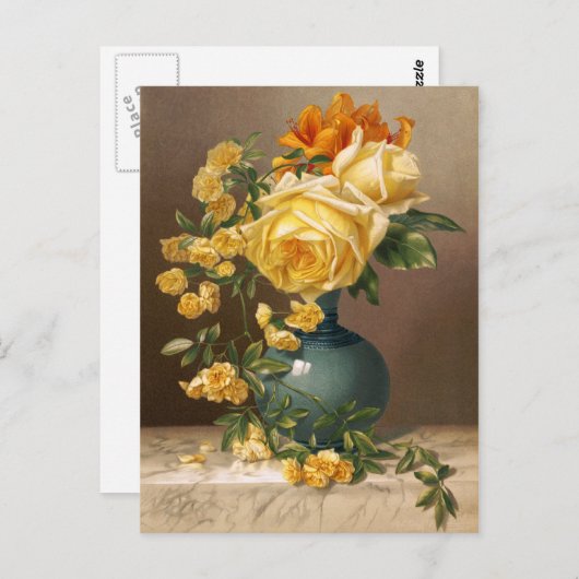 William Duffield: Marchal Niel-Rose Postkarte (Vorne/Hinten)