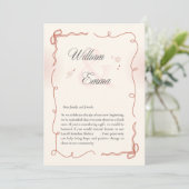 "William & Emma's Heartfelt wedding Card Einladung (Stehend Vorderseite)