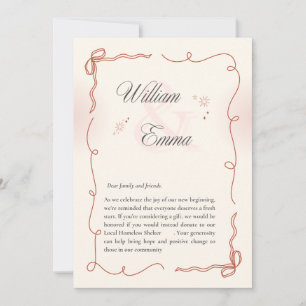 "William & Emma's Heartfelt wedding Card Einladung