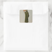 William Ewart Gladstone Quadratischer Aufkleber (Tasche)