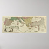William Faden Mediterranean Map Poster (Vorne)