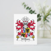 William Familienwappen Postkarte (Stehend Vorderseite)