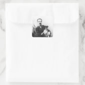 William Friese-Greene Quadratischer Aufkleber (Tasche)
