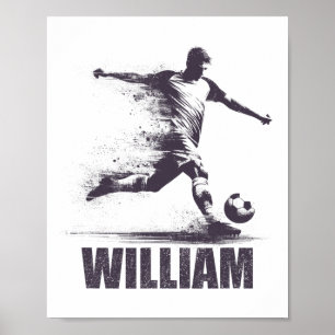 William Fußball Jungen Personalisierter Vorname Wi Poster