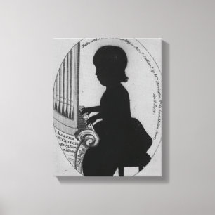 William-Gabelung, die das Organ spielt Leinwanddruck